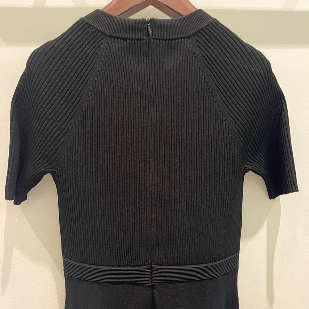 Michael Kors Ribbed Stretch Knit Button Midi Dress - Picture 5 of 6